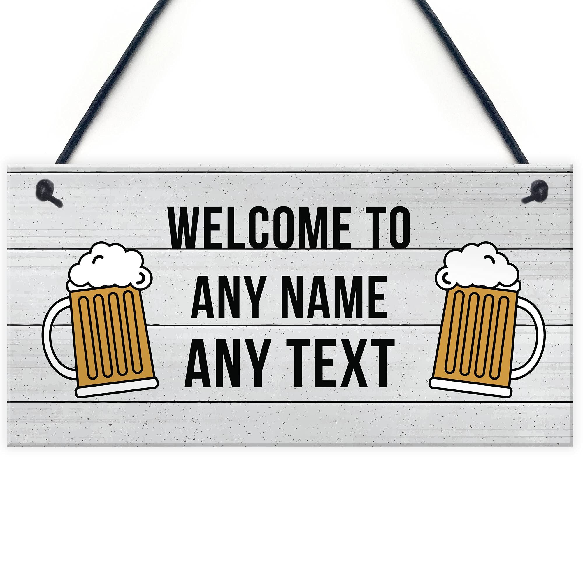 Shabby Chic Bar Sign PERSONALISED Home Bar Pub Sign Beer Alcohol Gift
