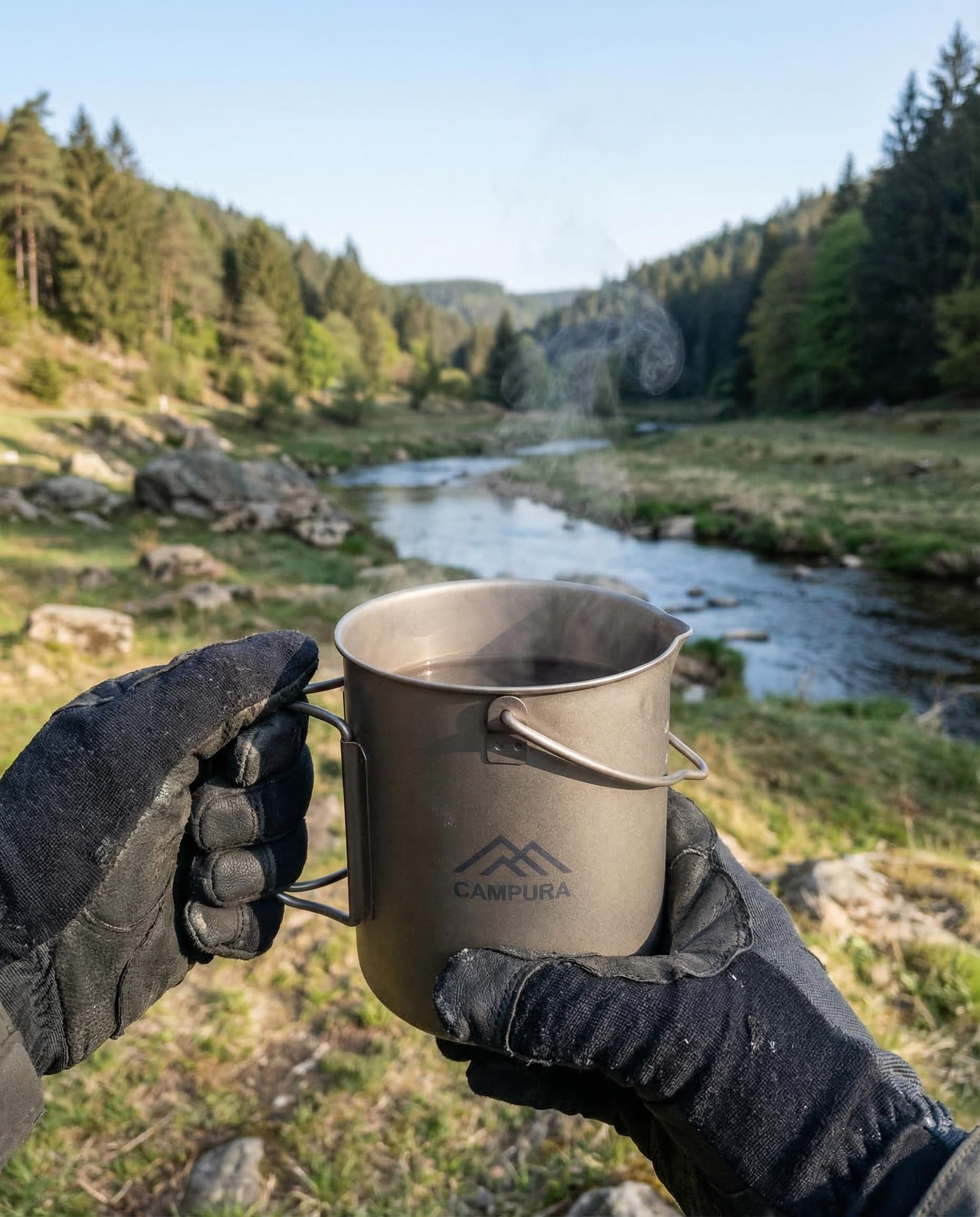 Titan Cafetière à piston - 750 ml - Filtre de précision - Léger et compact - Cafetière d'extérieur - Cafetière française de camping