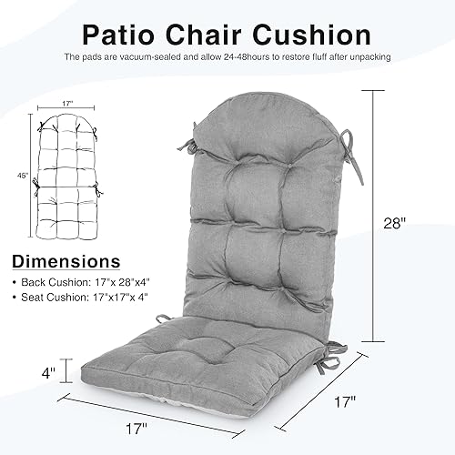 Miniatura 2 de Love's cabin Adirondack - Juego de cojines para silla mecedora para interiores y exteriores, con respaldo alto, para patio, con lazos para balancín