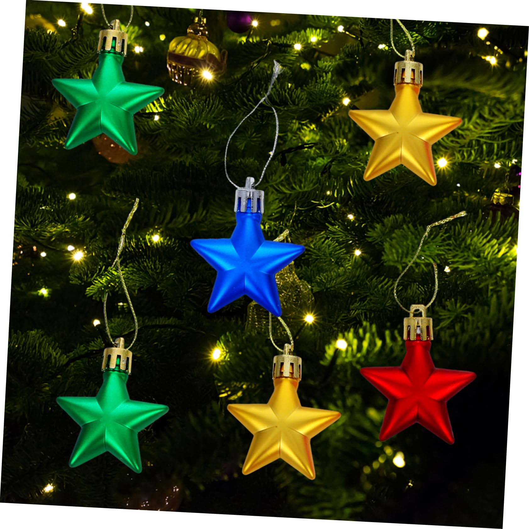 MAGICLULU 5 Set Di Decorazioni Natalizie Leggere A Forma Di Stella Per Albero Di Natale Per Decorazioni Natalizie E Per Feste 12 Pezzi * 5