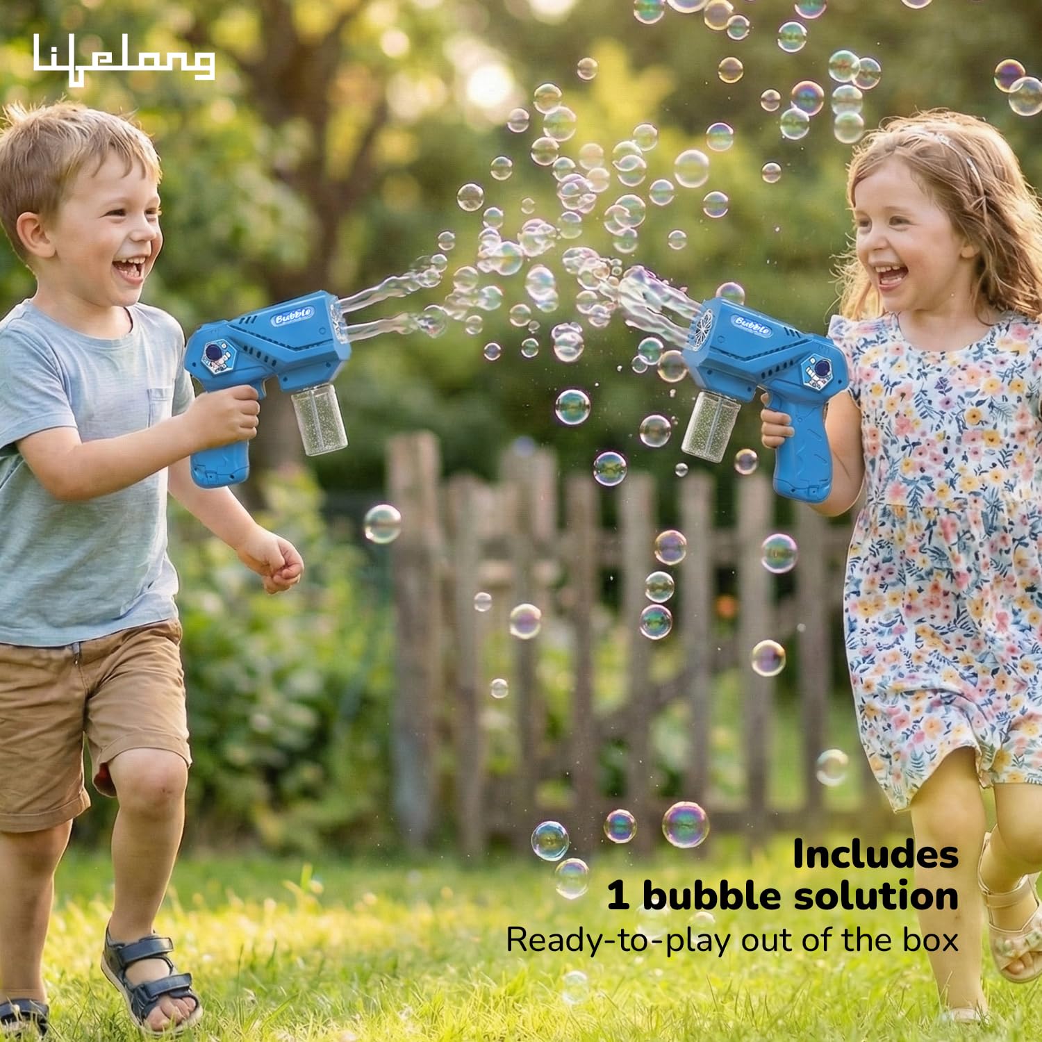 Lifelong Cuppy Bubble Blaster Gun Blue Toy for Kids | Compact Electric Bubble Machine with 1 Bubble Solution | One-Touch Operation, Durable Build | Outdoor Indoor Party Gift for Toddlers & Boys Girls — Amazon image 4