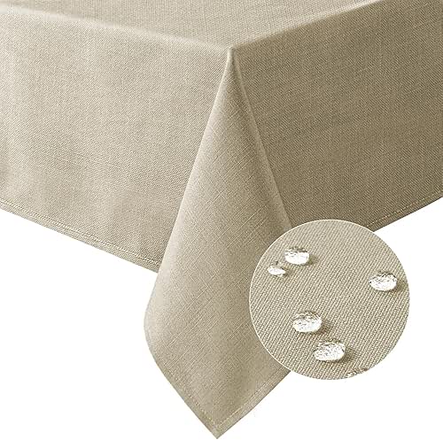 H.VERSAILTEX Linen Textured Table Cloths 60 x 120 Inch Premium