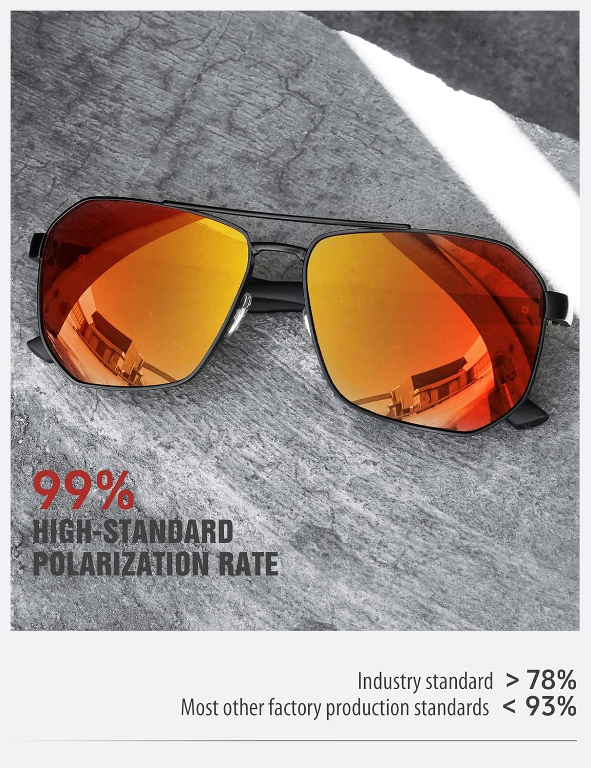LUENX Óculos de sol aviador masculino com lentes polarizadas quadradas de polígono – Proteção UV 400 com acessórios em promoção! Veja a oferta e mais achadinhos de Óculos de sol Masculinos 5 Hoje é o melhor dia para comprar LUENX Óculos de sol aviador masculino com lentes polarizadas quadradas de polígono – Proteção UV 400 com acessórios com aquele preço maroto! Promoção! Aproveite a oferta! 5