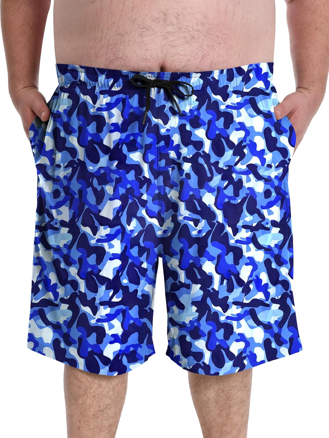 LETAOTAO Big and Tall Swim Trunks for Men Plus Size Bathing Suits with Mesh Liner Swim Board Shorts 2X-7X
