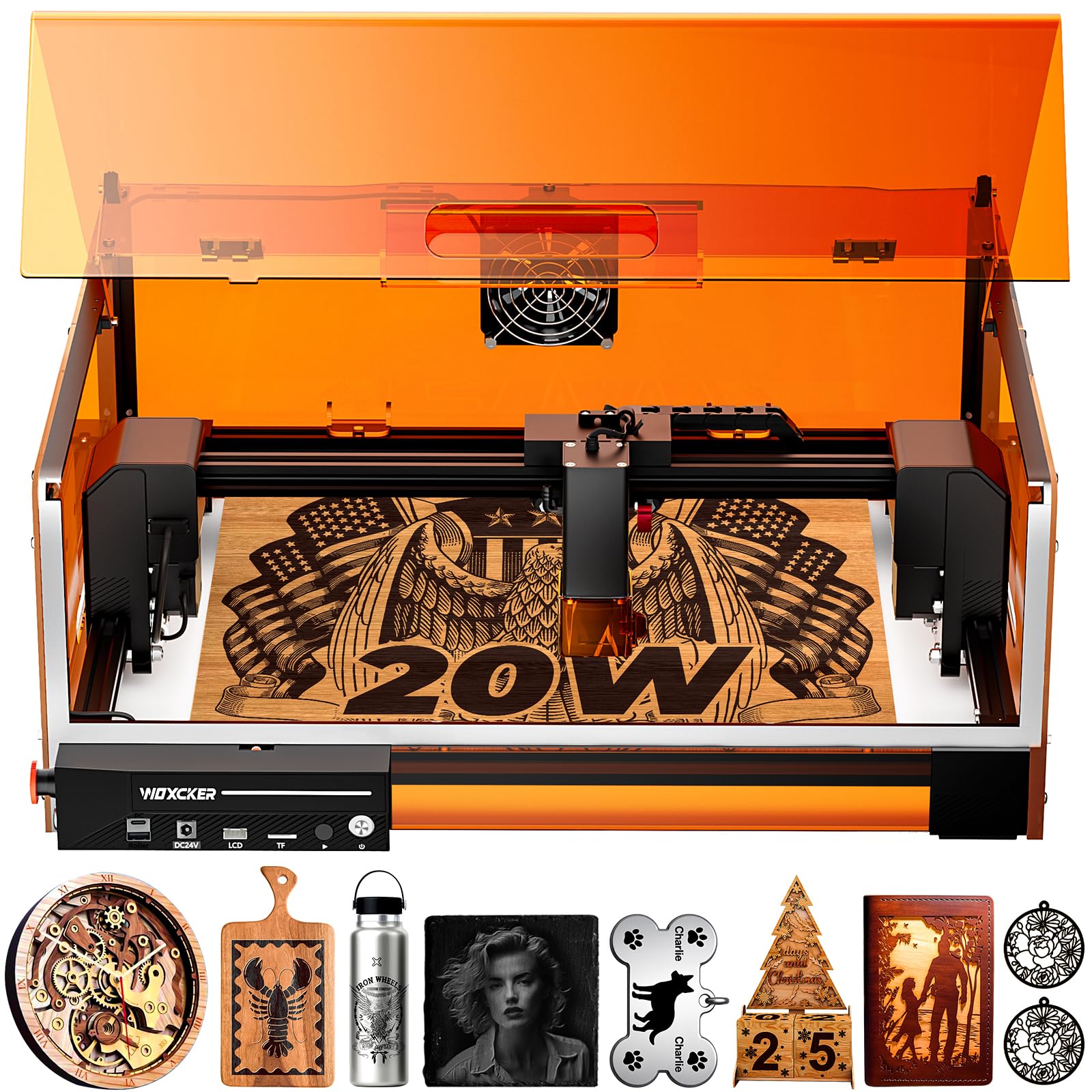 Laser Cutter and Engraver Machine, 20W Woxcker L2 MAX 0.01