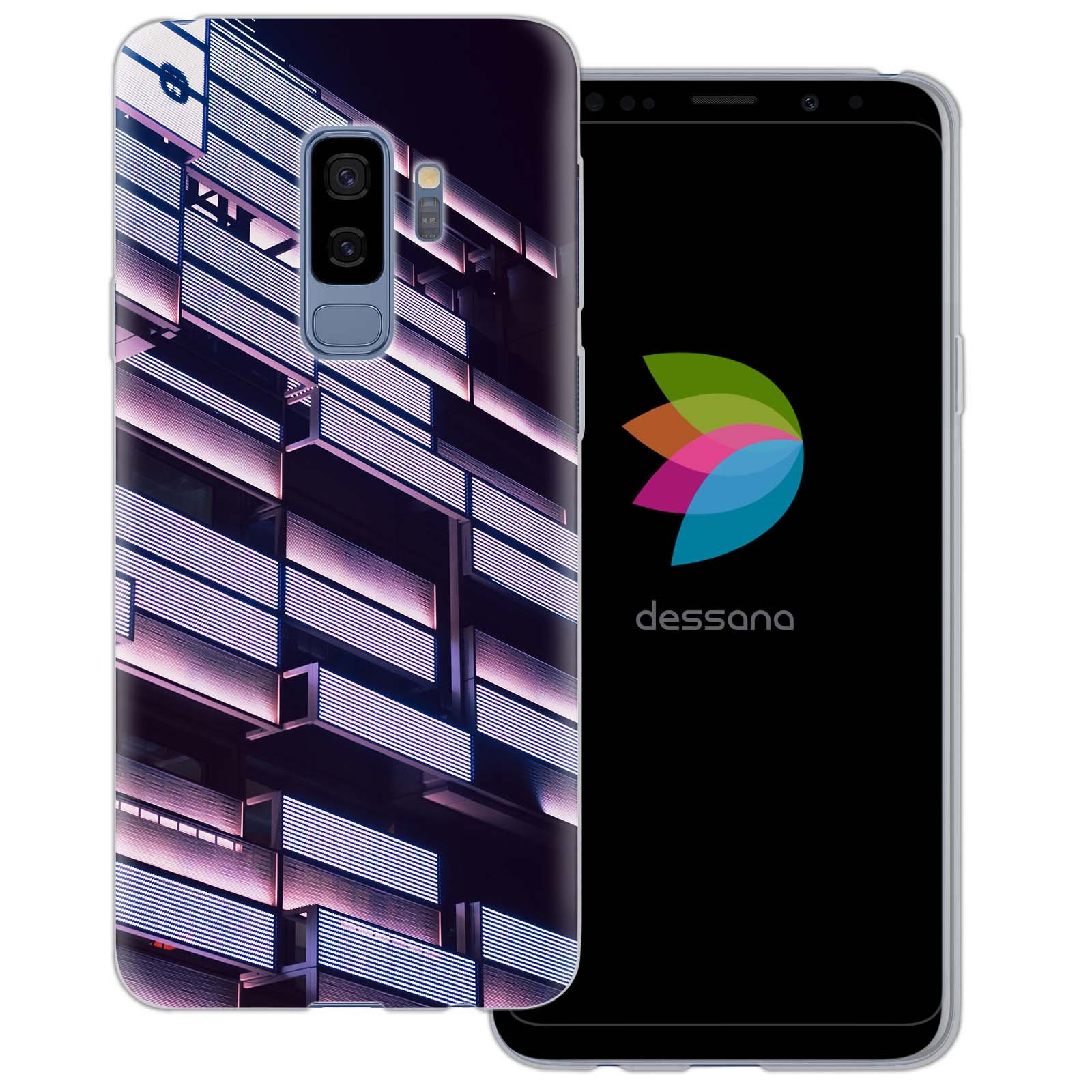 dessana Hamburg Transparent Silicone TPU Protective Case 0.7mm Ultra Thin Phone Soft Cover for Samsung Galaxy S9 Plus clubhouse St. Pauli