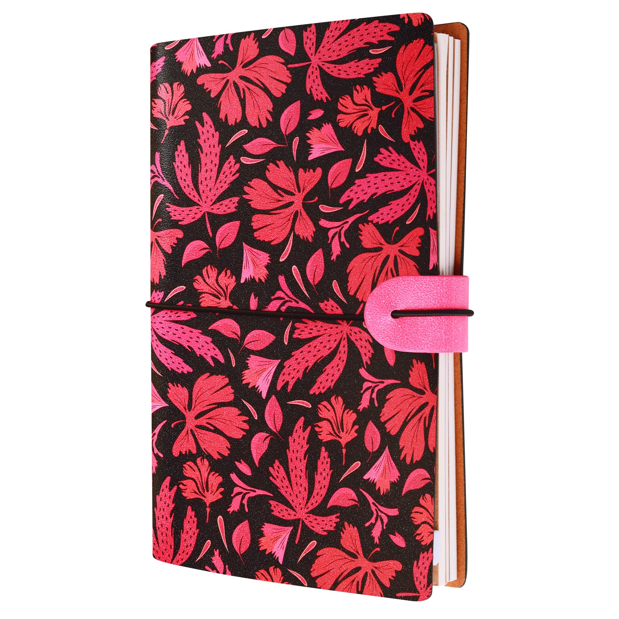 DOODLE Travel Diary Journal with PU Leather Cover | Travel Book for Memories | Includes Zipper Pouch, Card Holder, 2 Ruled & 1 Blank Notebook | Perfect Travel Gifts | A5, 192 Pages - Blush Forest-image-26