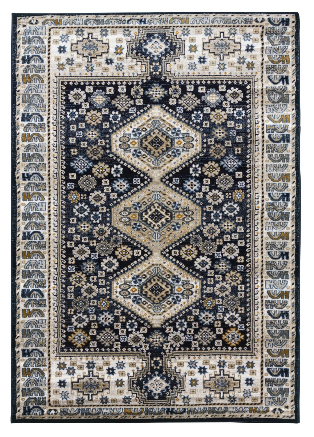 SrS Rugs® Impulse - Area Rug for Living Room, Bedroom, Hallway Runner Rug - Abstract Geometric Design - Provides Home with Comfort and Warmth (Katana Navy, 80cm x 150cm) — image 1