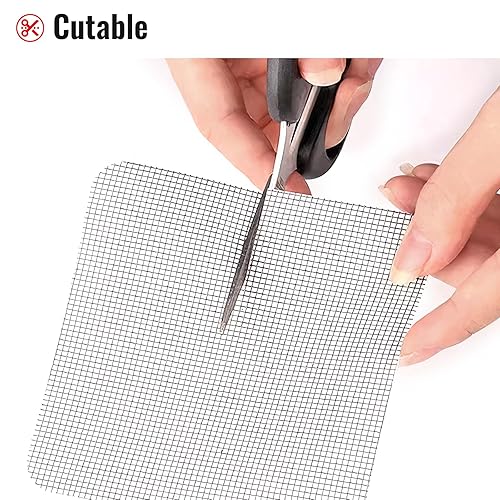 Miniatura 5 de Matenf Parche de reparación de pantalla de ventana, cinta de malla adhesiva fuerte de 3 capas, reparación de agujeros de desgarros de ventanas y