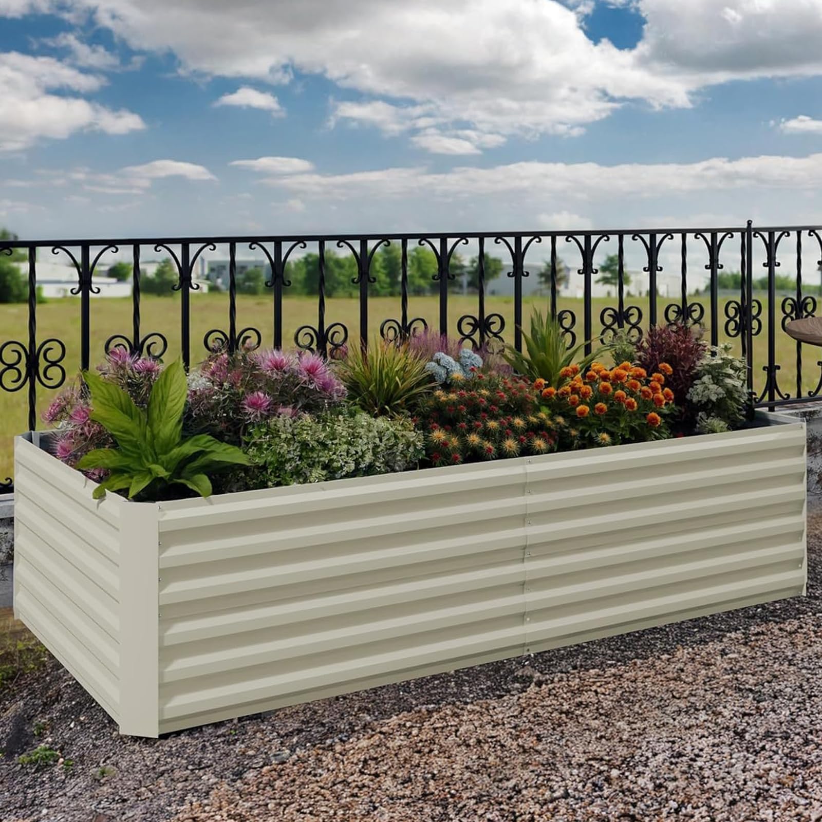 GarveeHome 2Pcs Galvanized Raised Garden Beds, 240x120x60cm Bottomless Planter Box for Outdoor Vegetables, Flowers & Herbs, Easy Assembly