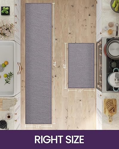 Miniatura 3 de DEXI Alfombras y tapetes de cocina antideslizantes, lavables, absorbentes, delgadas, alfombra de cocina tejida, tapetes de cocina para el frente del