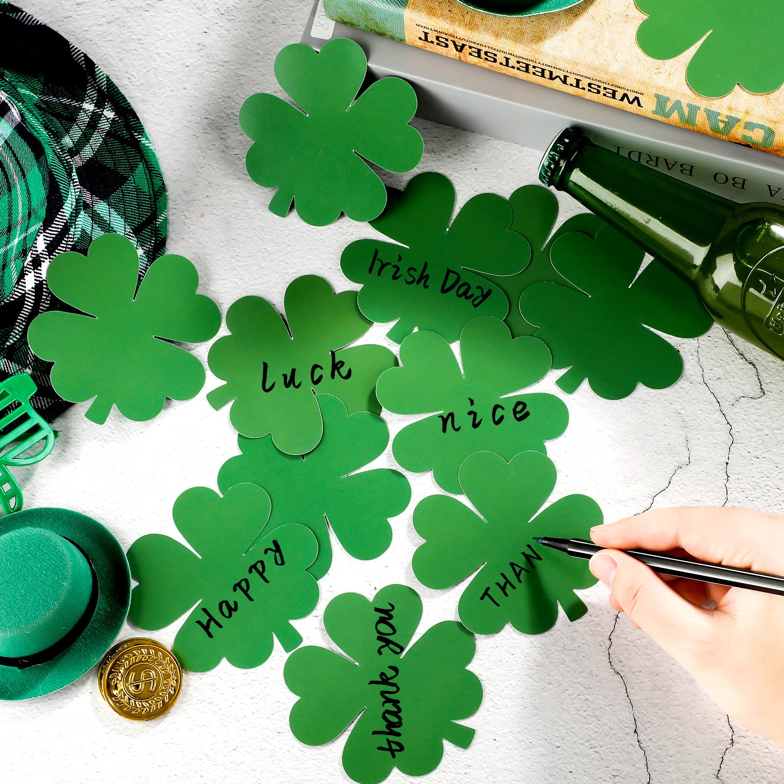 Snapklik.com : Geyee 100 Pcs Shamrock Cutouts St. Patricks Day ...