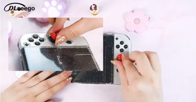 GeekShare Silicone Thumb Grips Caps For Nintendo Switch/OLED/Switch Lite, With Anti- Slip Design