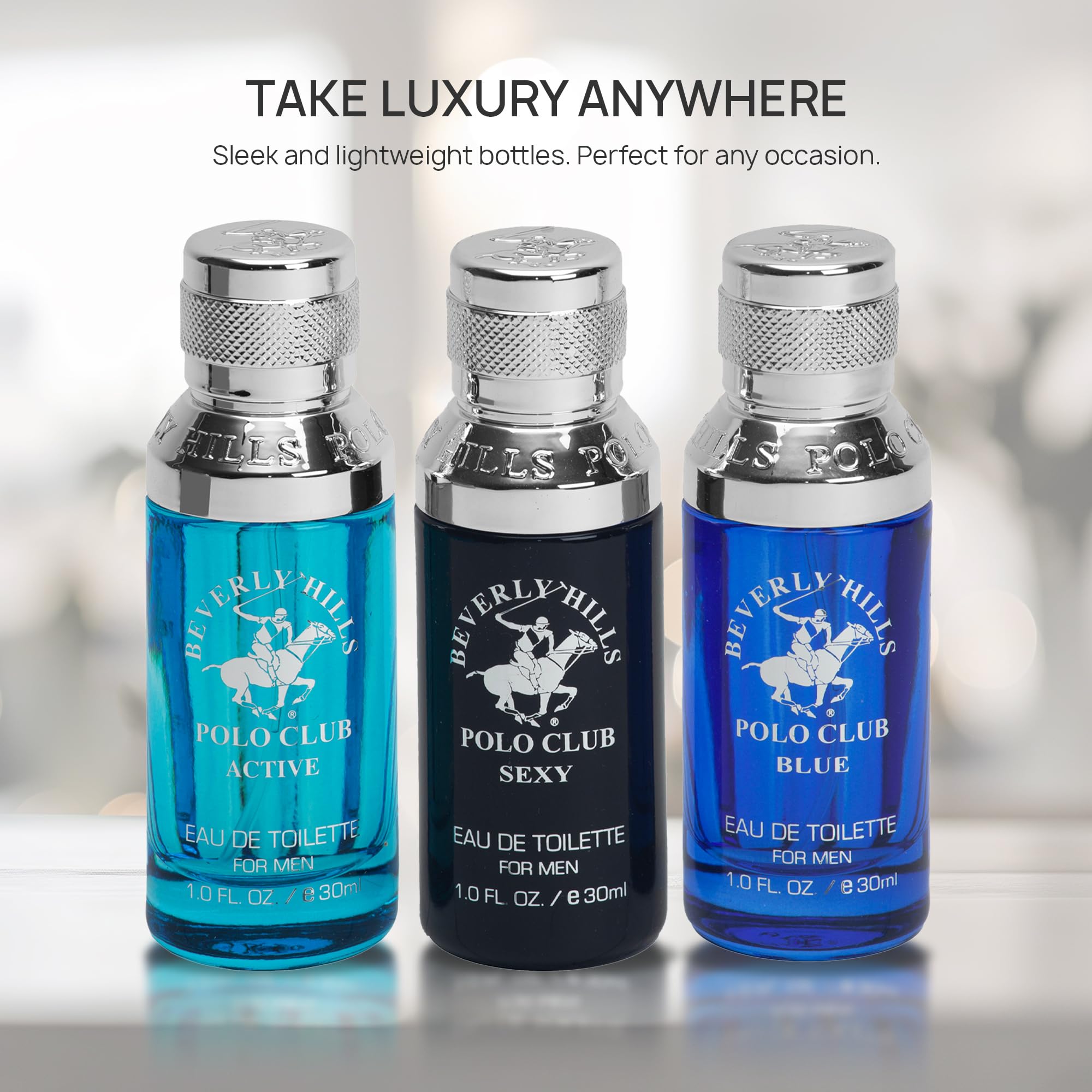 Amazon.com : Beverly Hills Polo Club MENS 3PC SLIDER - BLUE