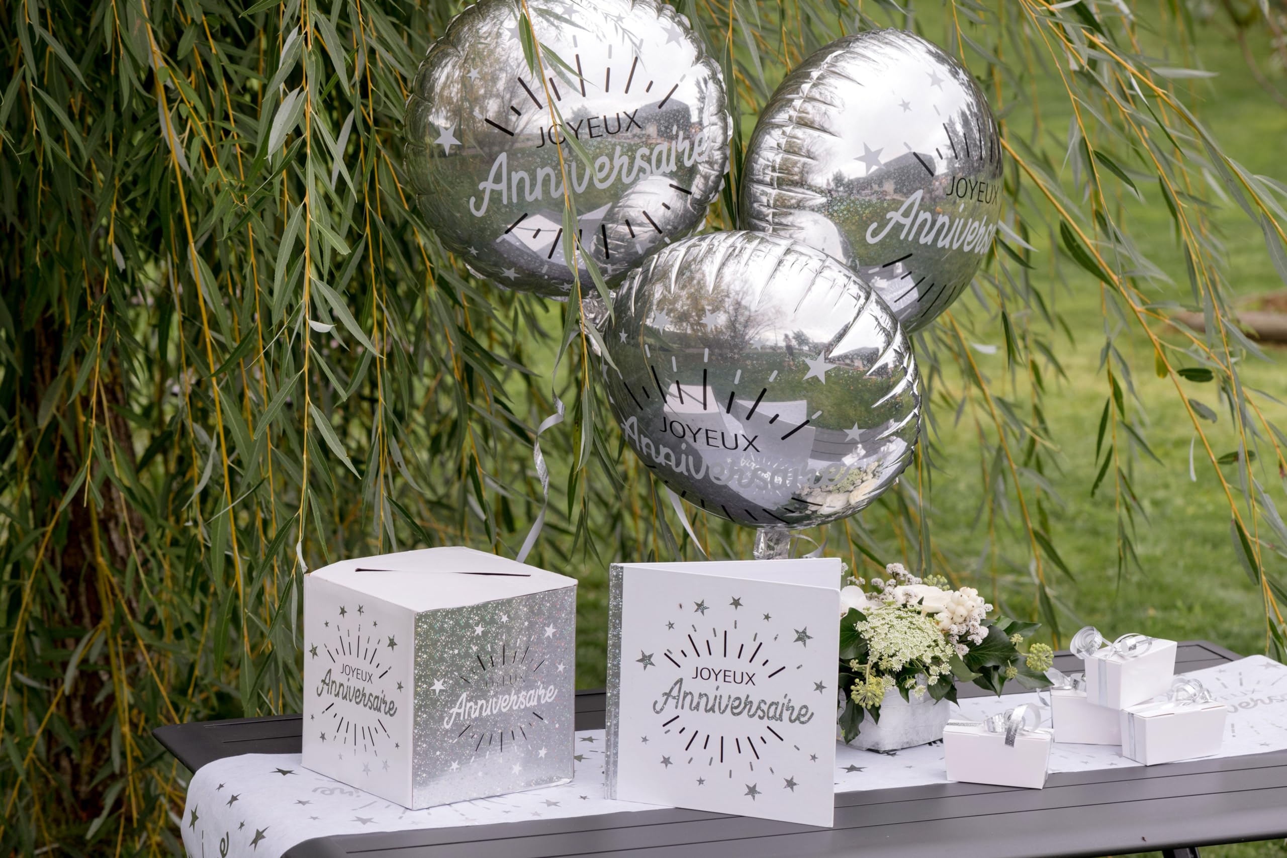 Santex mariage Livre d'or Joyeux Anniversaire étincelant, Noir/Or
