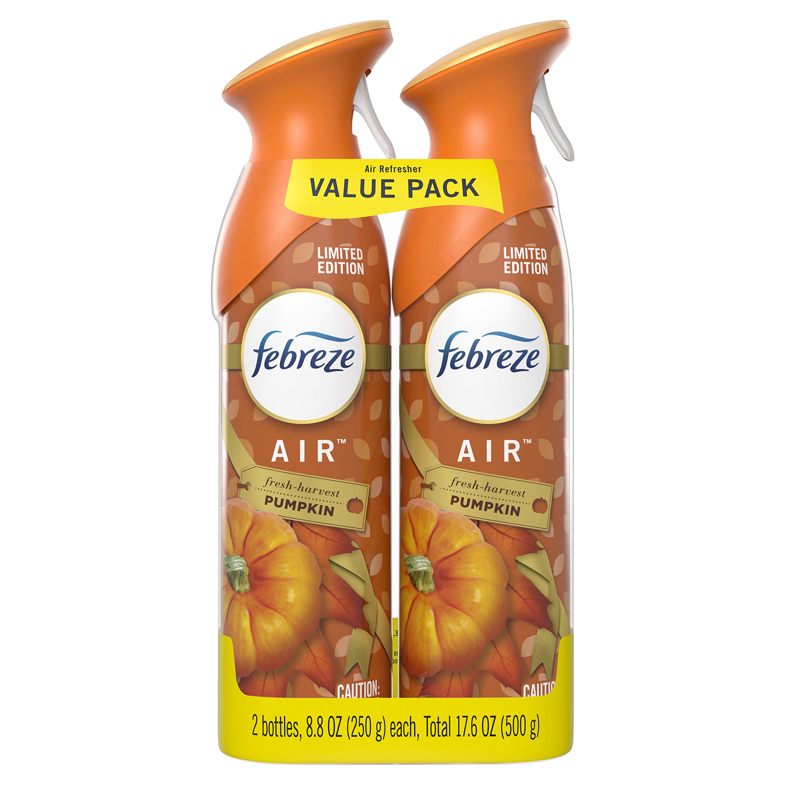 Febreze Air Odor-Eliminating Air Freshener Fresh-Harvest Pumpkin 2 Ct 8 8 Fl Oz Each 17 6 Fl oz