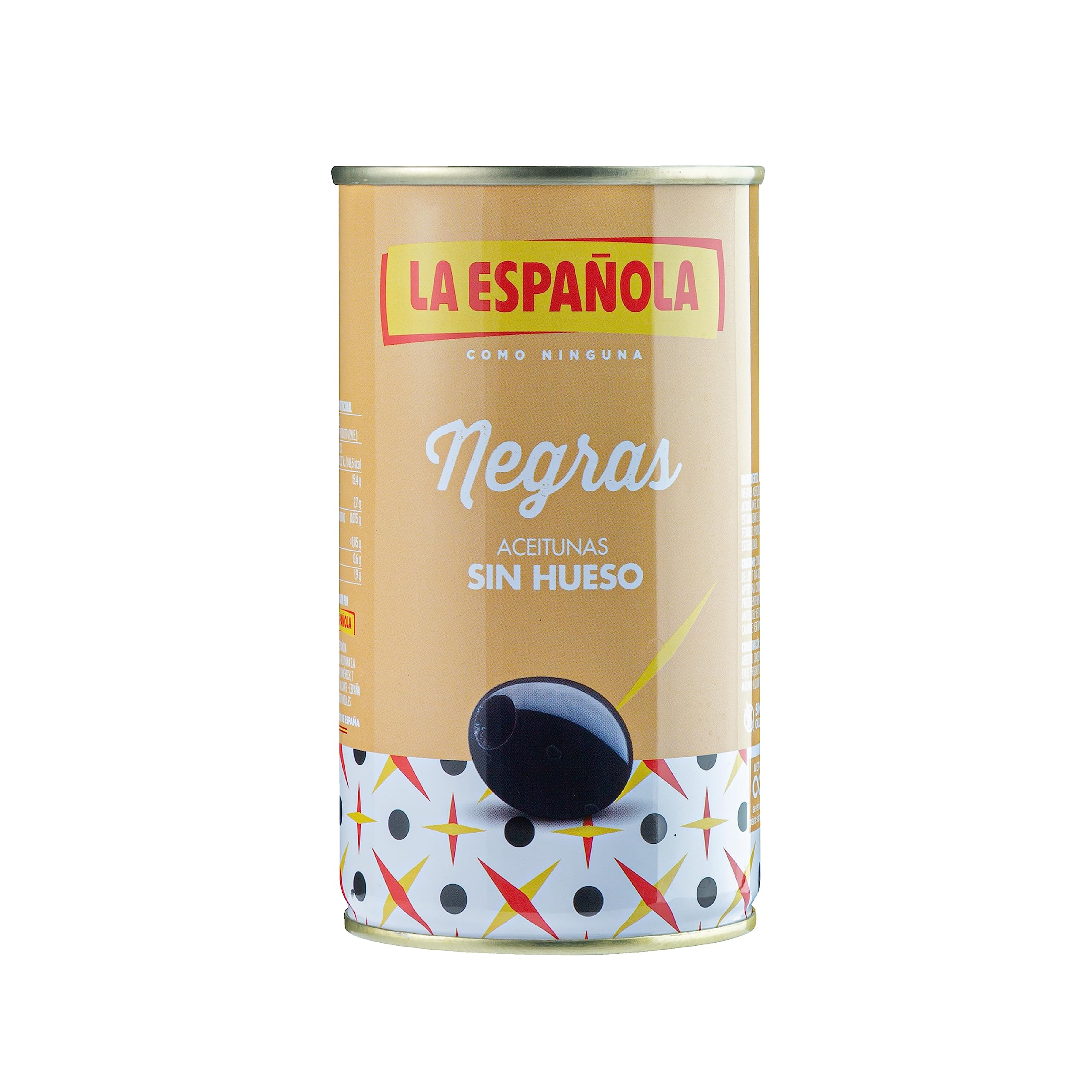 La Española Aceitunas Negras Lata Familiar Sin Hueso Pack 12 x 150g