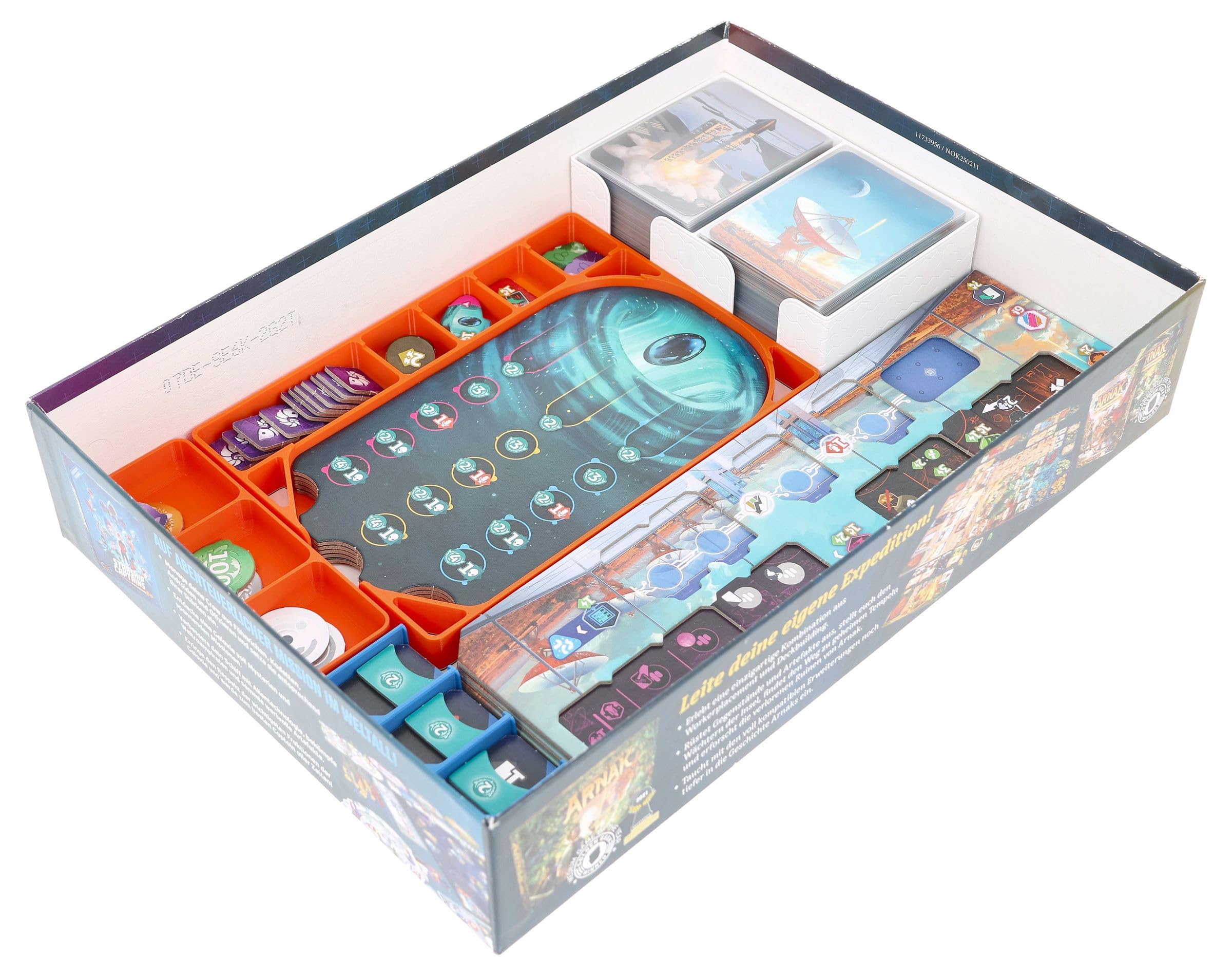 Feldherr Inserto Organizador Compatible con SETI: Búsqueda de Inteligencia Extraterrestre, para Caja Base, Soportes Cartas enfundadas, Bandeja por Jugador