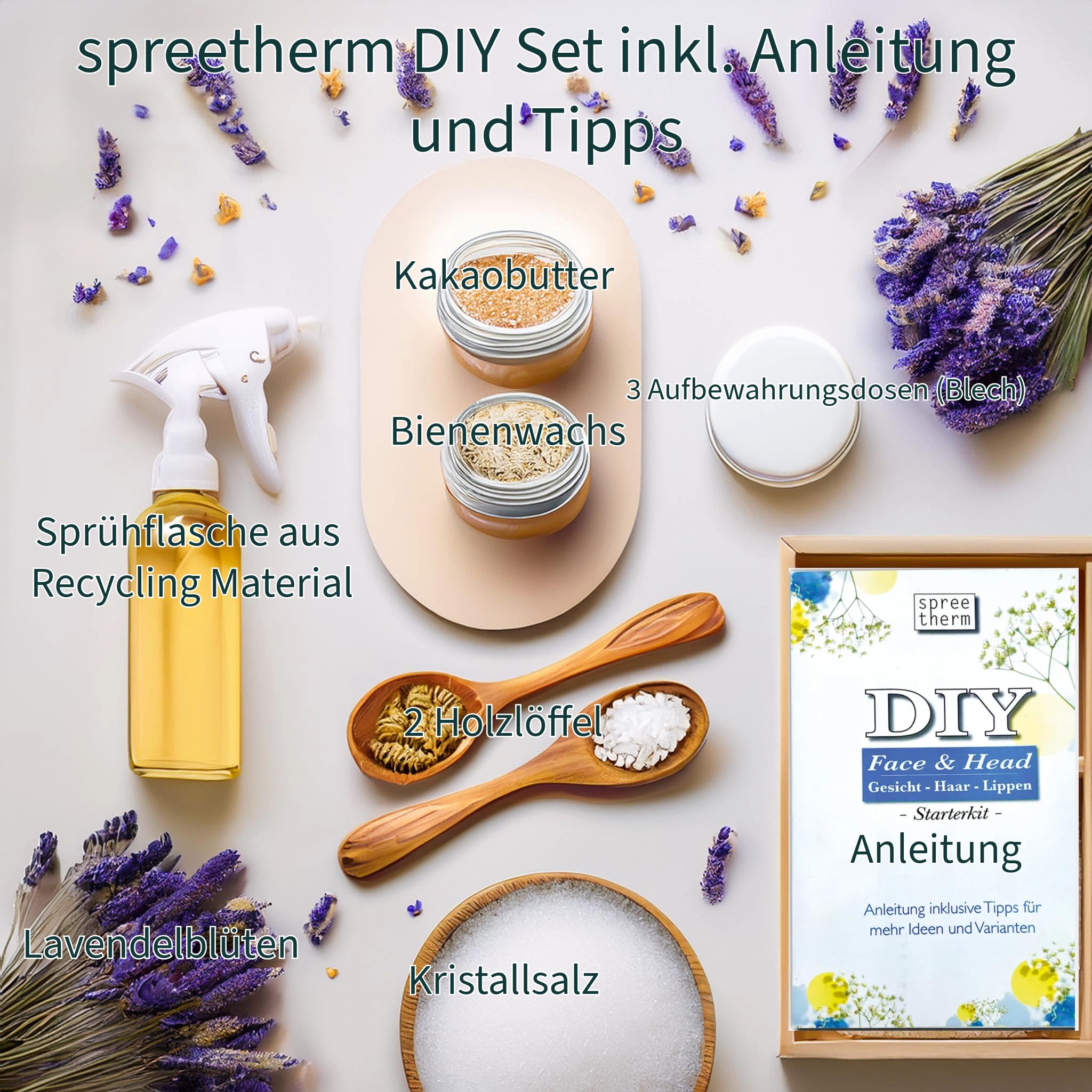 DIY Lippenbalsam & Gesichtspflege selber machen von spreetherm, Lippenpflege Geschenk für Freundin # Lippenbalsam selber machen # Lipgloss Set