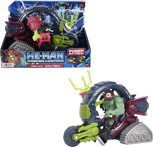 Miniatura 1 de He-Man and The Masters of the Universe Trap Jaw & Vehicle Set, vehículo con figura de acción de 5.5 pulgadas y accesorio inspirado en la serie