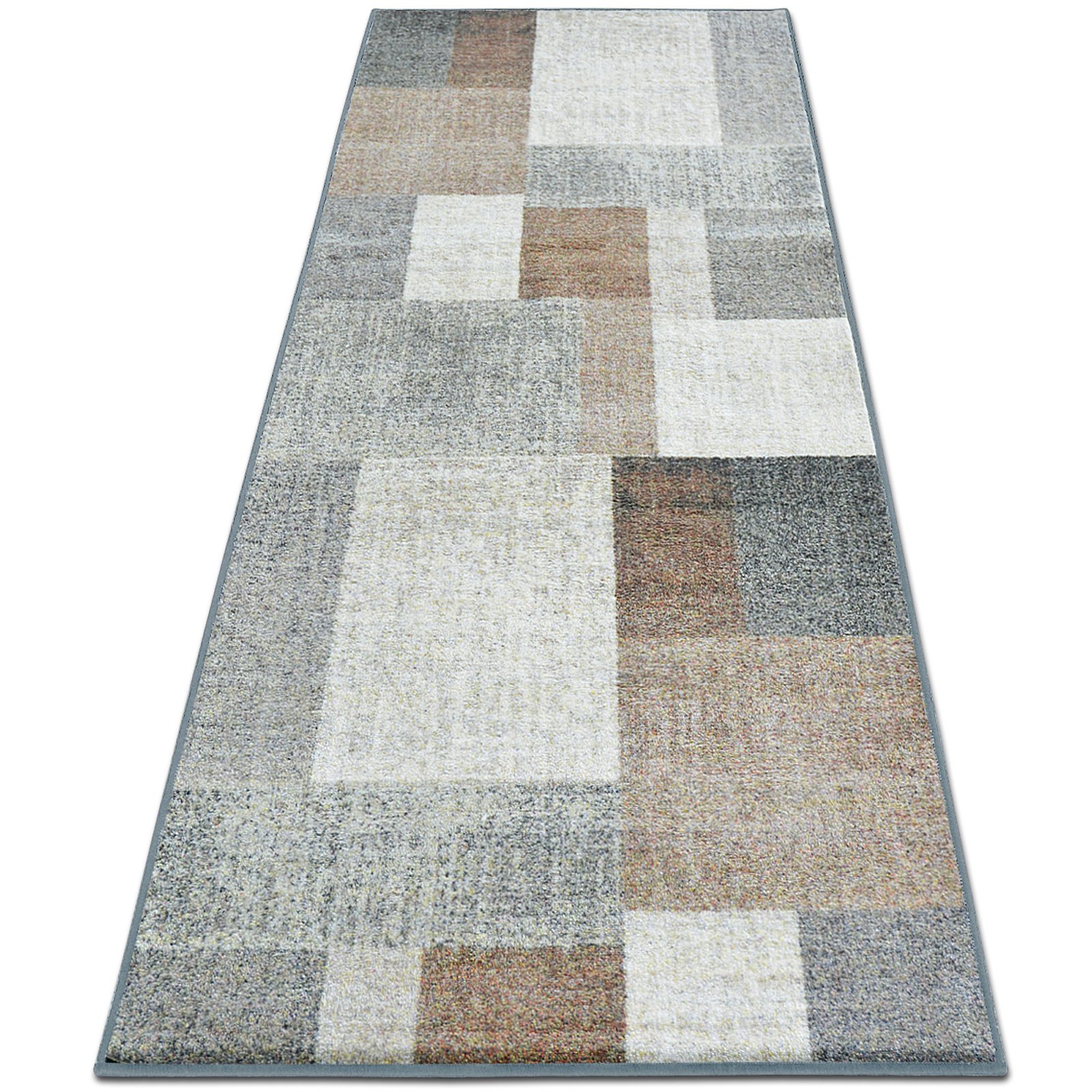 Casa Pura Patchwork Rug Runner For Hallway Lucano Brown 80x250cm