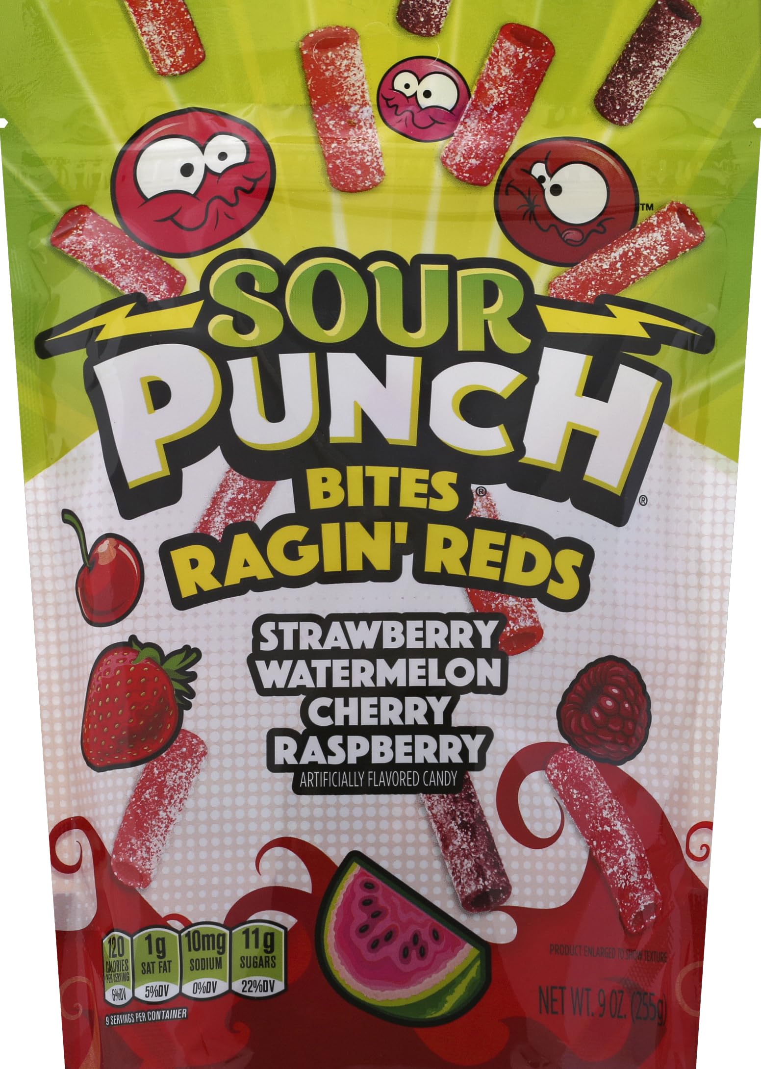 Ragin' Reds Sour Candy Bites, 9oz Bag