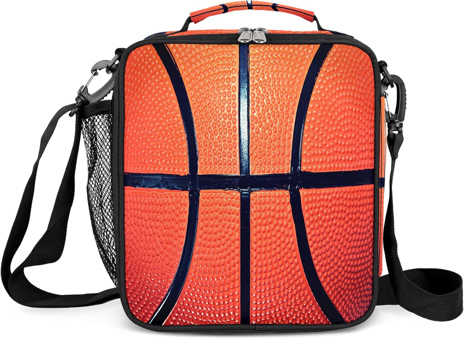 Insulated Lunch Box for Boys Girls, Reusable Lunch Bags with Adjustable Shoulder Strap and Water Bottle Holder for Kids Adult, Baseball Lunch Tote Bag for Office Work School (Horse)
