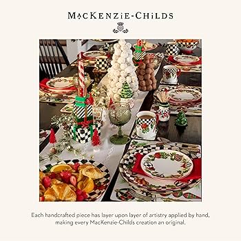 McKenzie-Childs クリスマス トレー、ご飯茶碗 McKenzie-Childs クリスマス トレー、ご飯茶碗