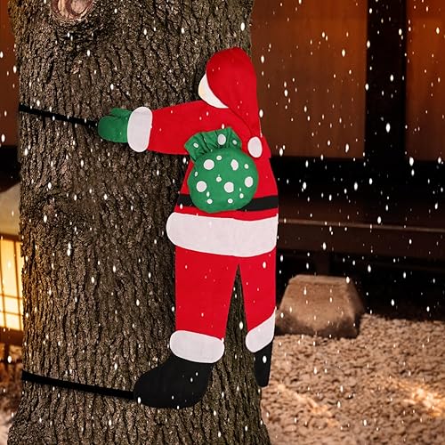 Miniatura 3 de Papá Noel colgante de Navidad, 54.4 pulgadas, decoración de Navidad al aire libre para árbol de Navidad estrellado, decoraciones de Papá Noel para