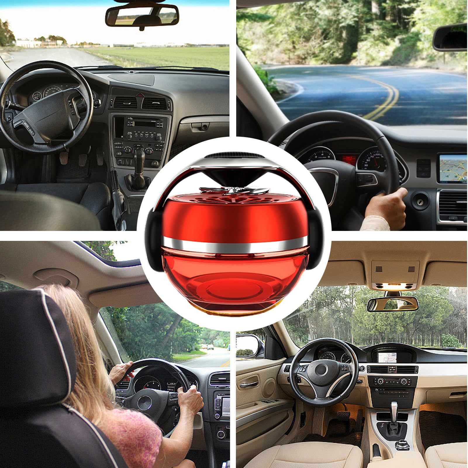 Profumo e Deodorante da Auto Purificatore D'Aria Ricaricabile, Forniture Di