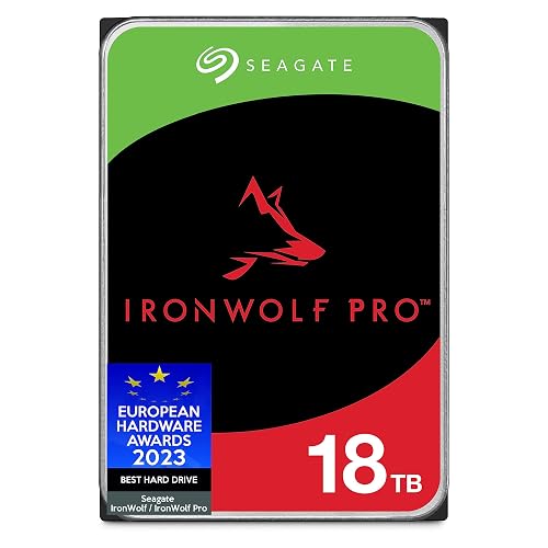 Seagate IronWolf Pro 18TB NAS HDD ST18000NE000 SATA 6Gb/s 3.5 (Renewed)