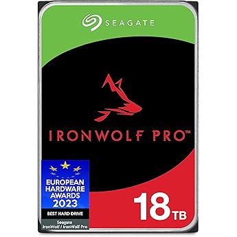 Seagate ST20000NE000 IronWolf Pro 20TB NAS Internal Hard Drive HDD – CMR 3.5 Inch SATA 6Gb/s 7200 RPM (Renewed)
