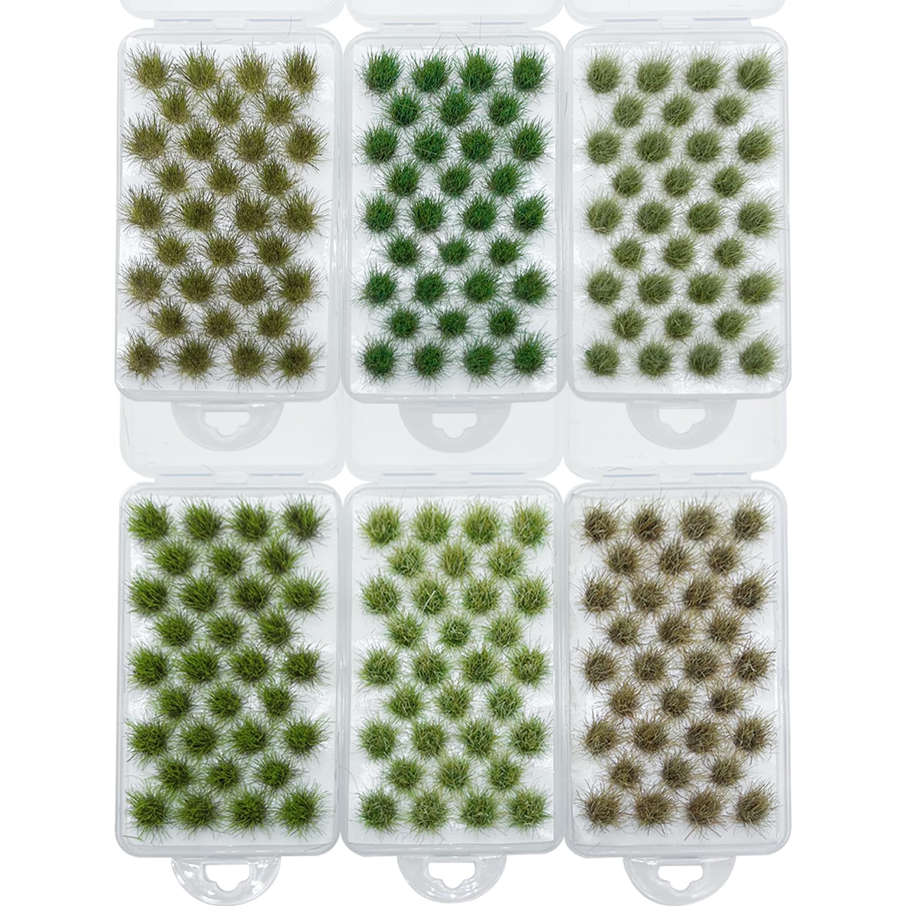 Woohome 53 PCS Modèle Arbres Gazon Lichen pour Feuillage, Violette Touffe d'herbe Statique Herbe Artificielle Modèle pour Le Chemin de Fer de Paysage de Train