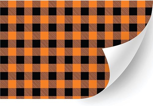 Miniatura 5 de HTV4U Vinilo de transferencia de calor con estampado de Halloween (zigzag de Halloween, 18.5 pulgadas x 3 yardas), papel de transferencia de prensa