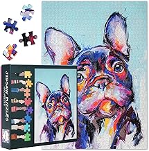 ‌1000-Piece Abstract French Bulldog Oil Painting Jigsaw Puzzle for Adults - Premium Matte Finish, Challenging Art Therapy, Wall Decor Gift for Dog Lovers (19.69x27.56 in)