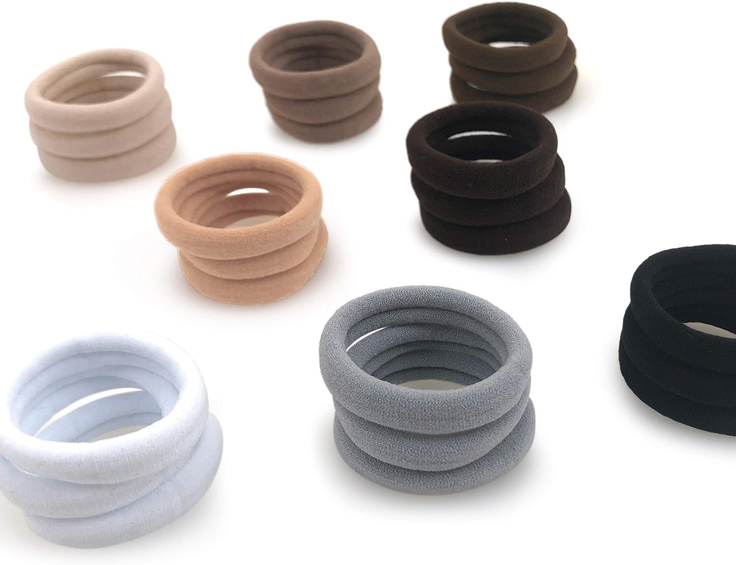 Cyndibands Dark Brown Seamless Hair Ties, Elastic Fabric Ponytail Holders - 12 Count, 1 count (Pack of 12) - Image 4