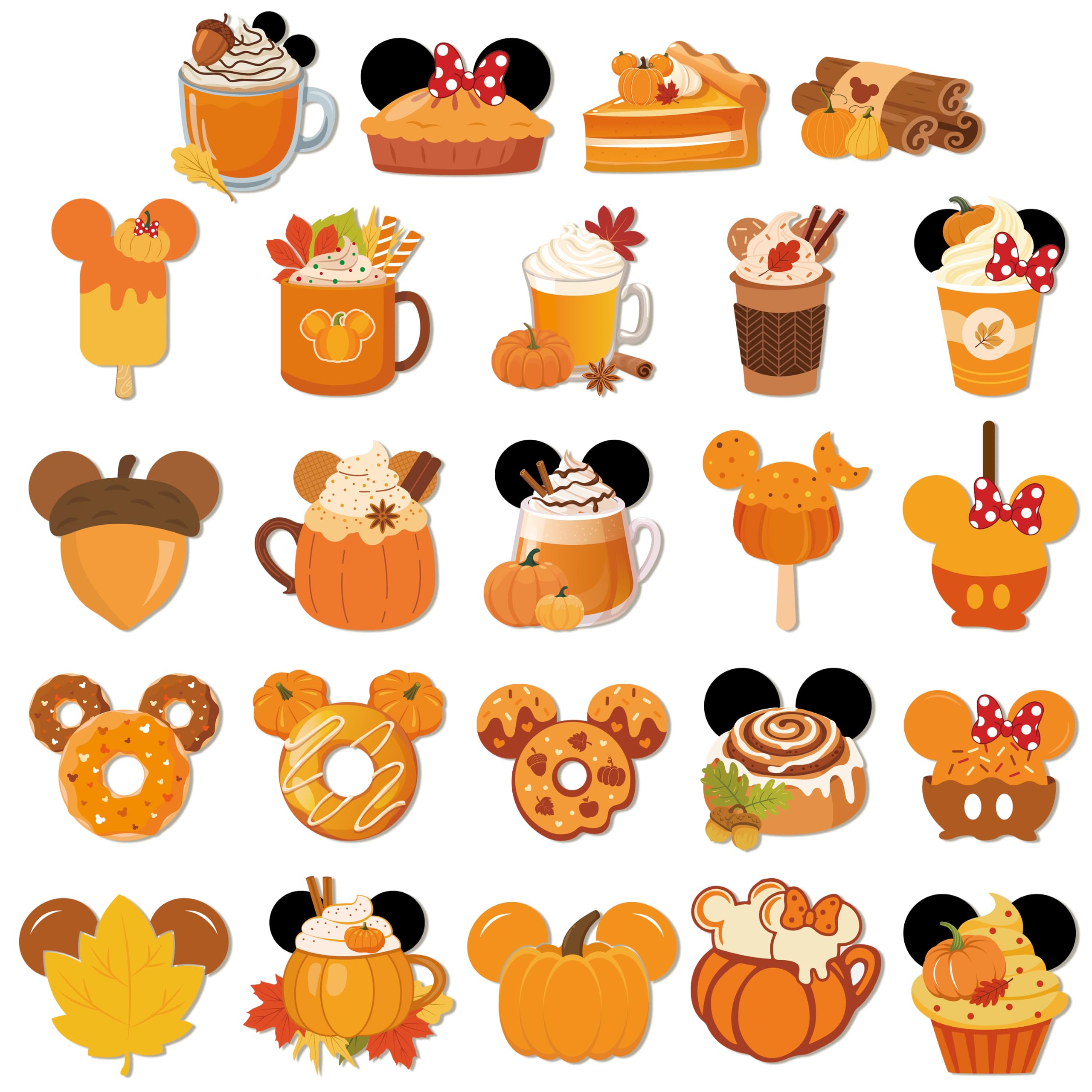 24P Thanksgiving Ice Cream Mouse Cruise Door Magnet for Carnival Ship Cabin