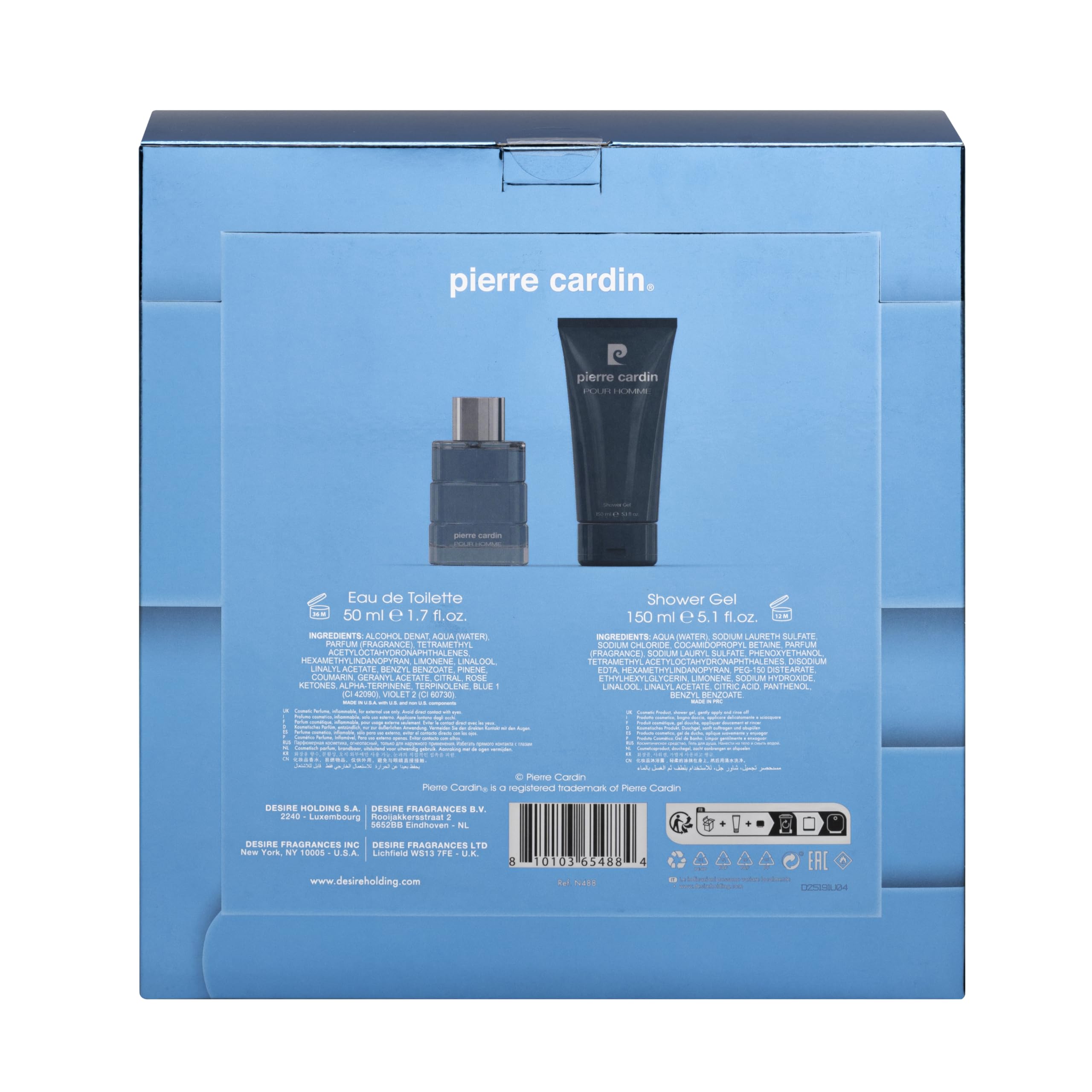 Pierre Cardin Coffret Homme Pour Homme EDT 50ml Boisé Aromatique