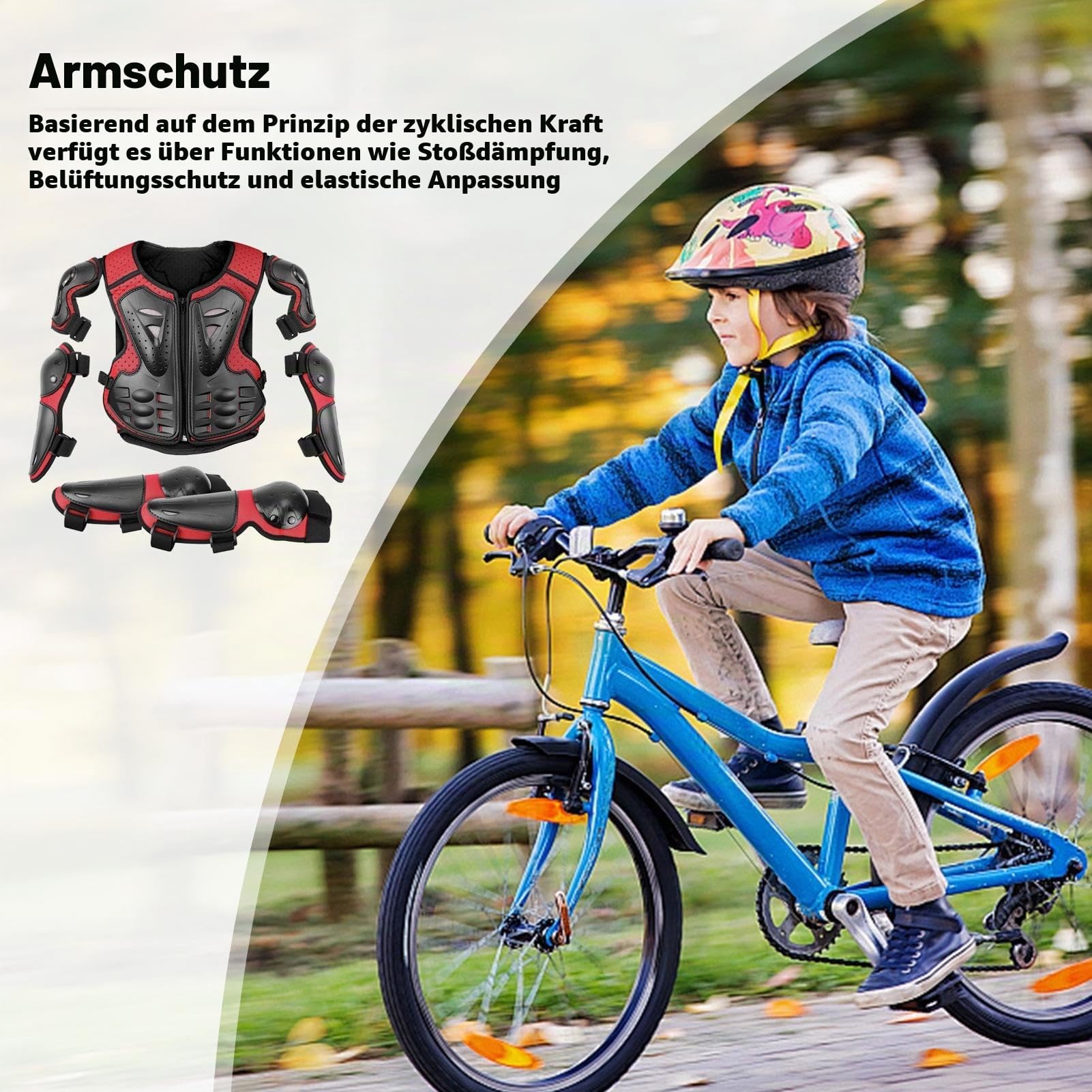 Kinder-Motorrad-Schutz, Kinder-Motorrad-Weste, Kinder-Motorrad-Arm-Anzug, Dirt-Biking-Ausrüstung, Brustschutz, Motocross für Kinder