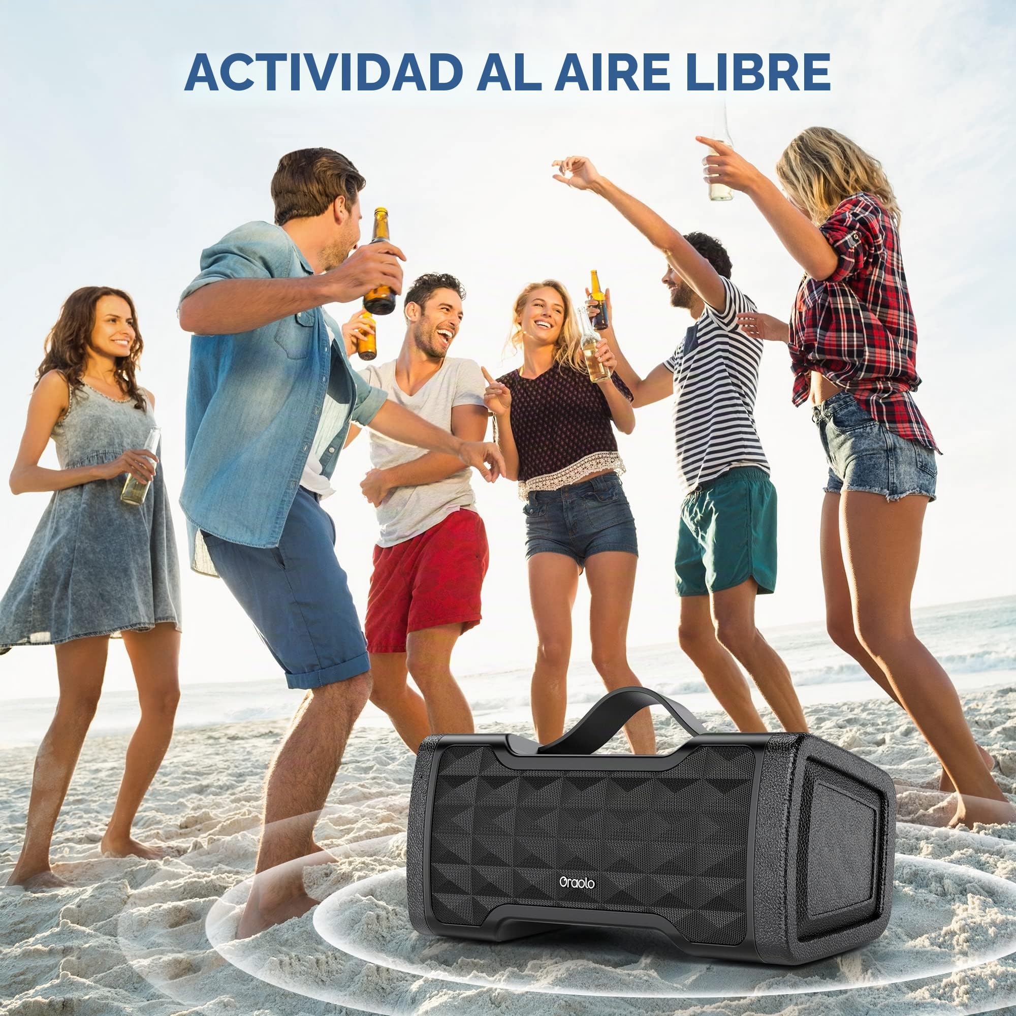 oraolo Altavoz Bluetooth Grande 5.3, Altavoz Bluetooth Potente 40W