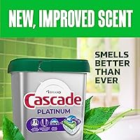 Vista 7 de Cascade Platinum Cápsulas para lavavajillas, detergente para lavavajillas, jabón detergente para platos, fresco, 12
