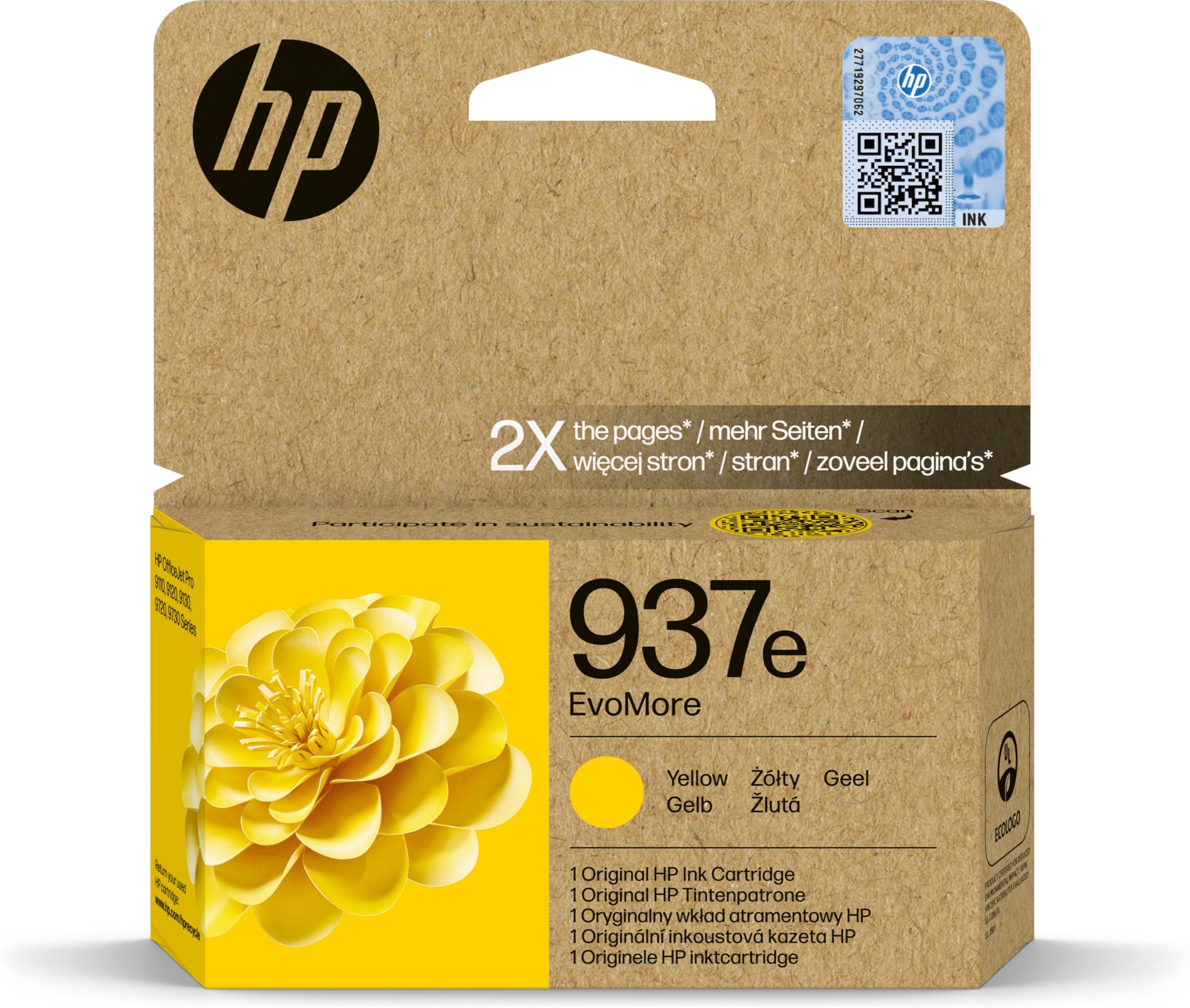 Hp 937E Evomore Yellow Original Ink Cartridge Originale Giallo - 4