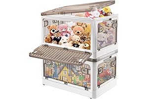 DILIBRA 28 Liters Rolling Toy Box with Lids