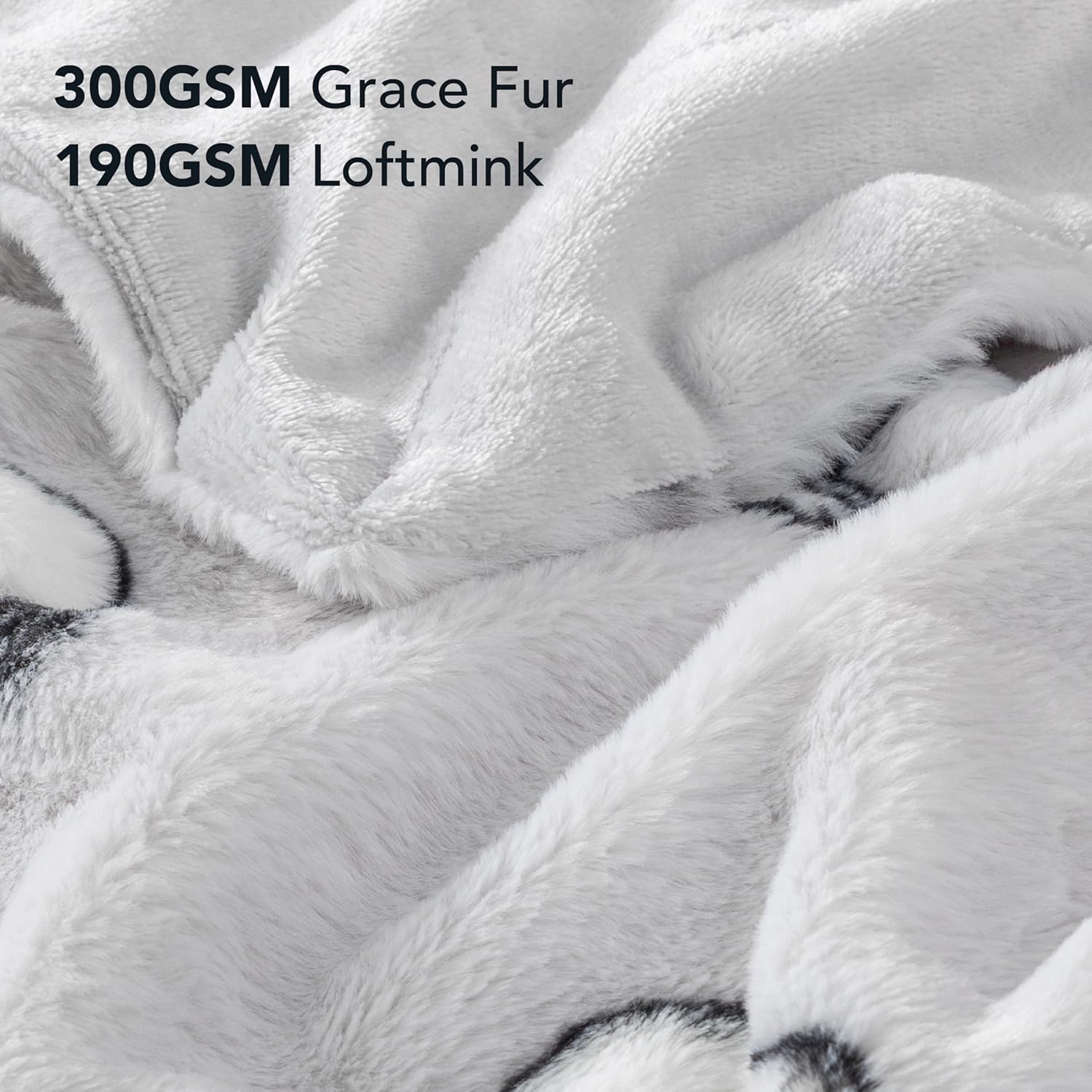 Berkshire Peanuts® Ultra Plush Thick Faux Rabbit Fur Snoopy Blanket, Queen Size Cozy Grace Fur Collection Blanket for Bed, Couch & Sofa(90”×90”,Life of Snoopy Large Hippo) - Image 3