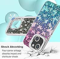 Vista 576 de I-MGAE-IN-AR - Funda diseñada para iPhone 12 y 12 Pro, diseño de mariposa plateada brillante, funda protectora de poliuretano termoplástico, suave