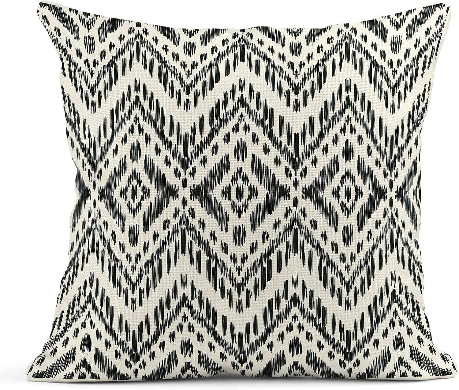 ArtSocket Set of 4 Throw Pillow Covers Ikat Tribal and Boho Bohemian Ethnic Herringbone for Ideas Decor Linen Pillow Cases Home Decorative Square 18x18 Inches Pillowcases : Home & Kitchen
