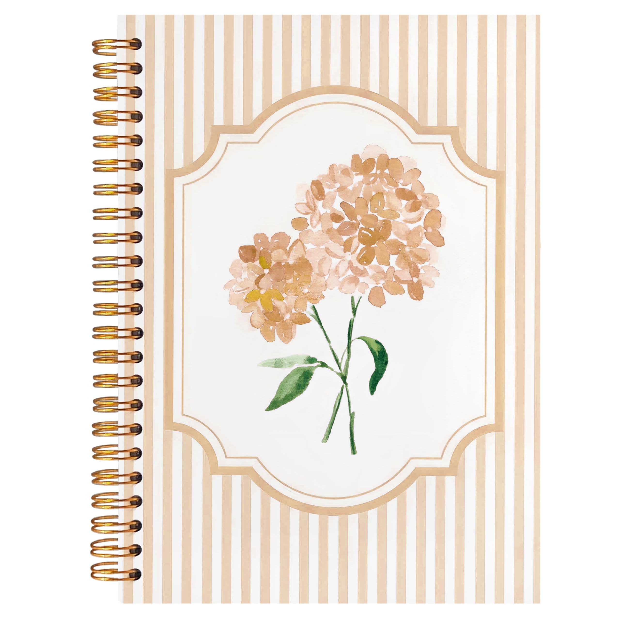 Carnet à spirales hortensia marron 14x21 cm pour notes chic - 7