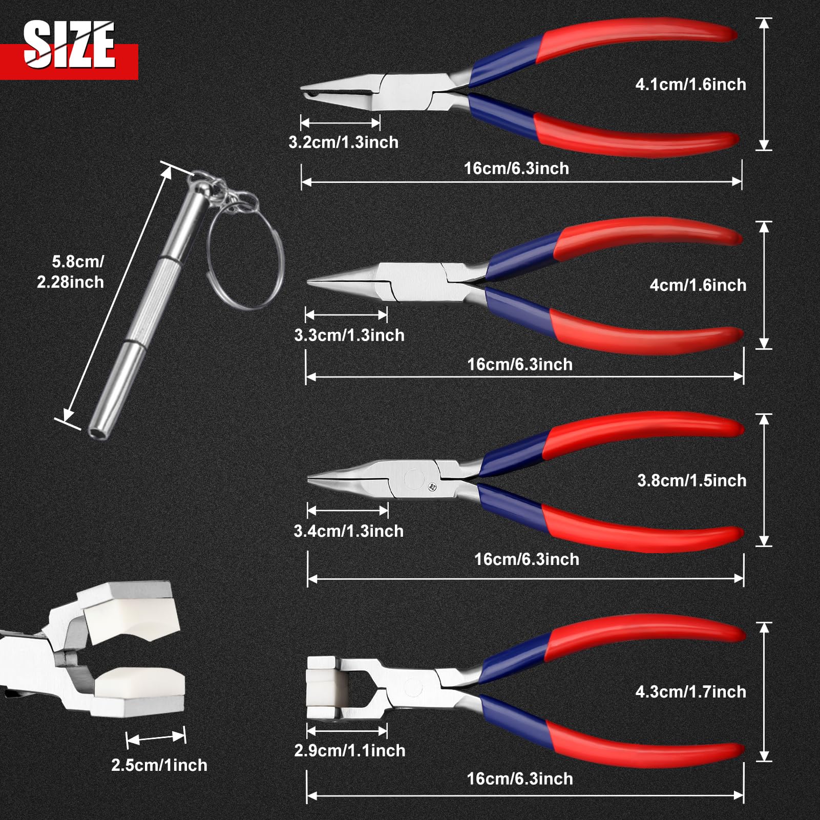 GOLD DEER 8Pcs Eyeglass Repair Kit with Screwdriver and Storage Box Optical Eyeglass Pliers Set Eye Glasses Adjusting Pliers - Image 4