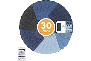 30-Piece Iron-On Patches for Patching Jeans