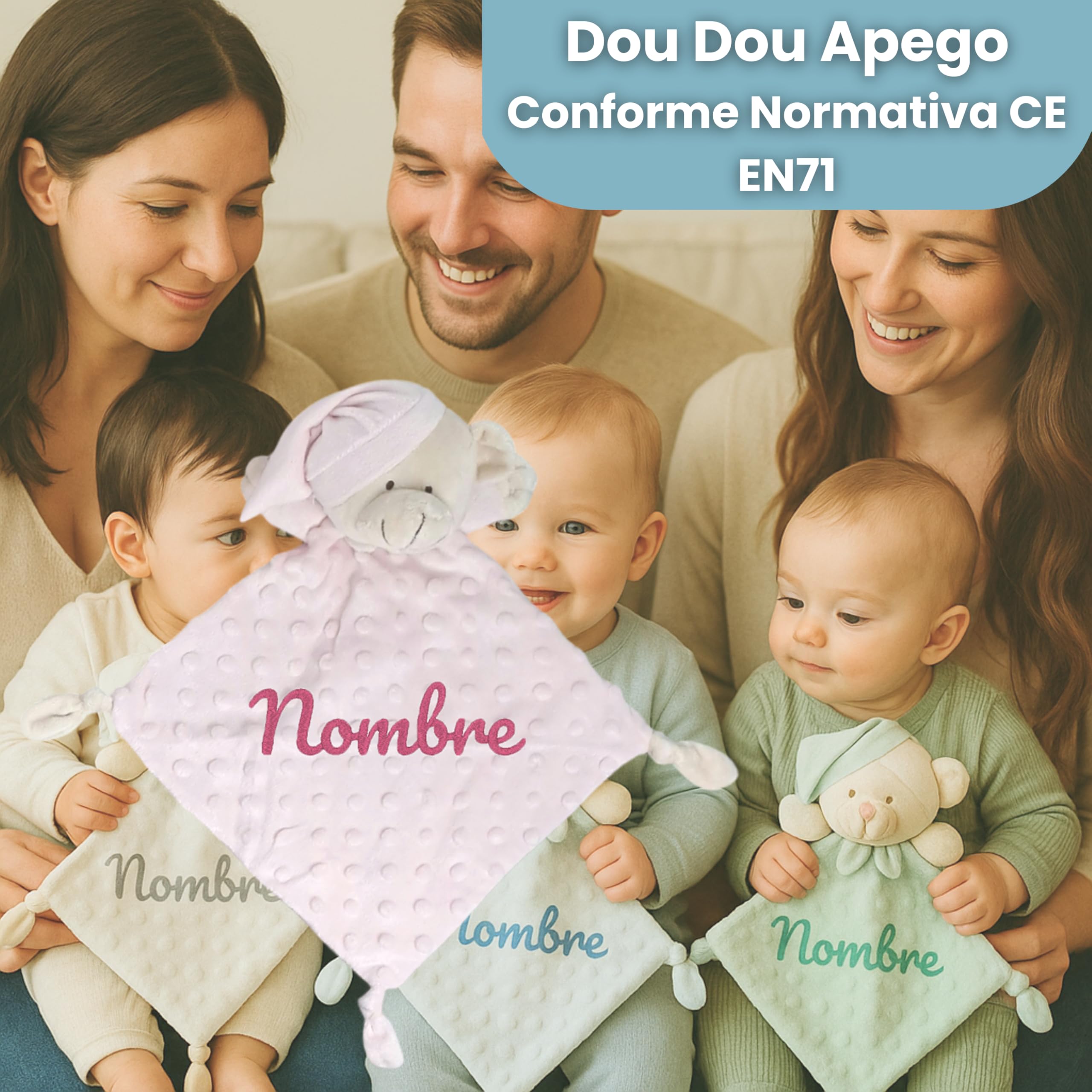 Tarta de Pañales Mis Primeros Cuidados con Doudou Osito Personalizado con Nombre Bordado, 42 Pañales Pingo Talla 2, Set de Aseo Bebé, Regalo Recién Nacido(Verde)